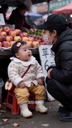 "AI Apple Stand's Arithmetic Problems" - Cute Kid's Funny Daily Life