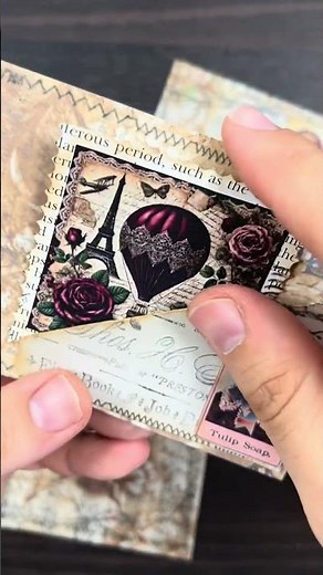 ✨Easy DIY Junk Journal Card Crafting For Beginners #shorts