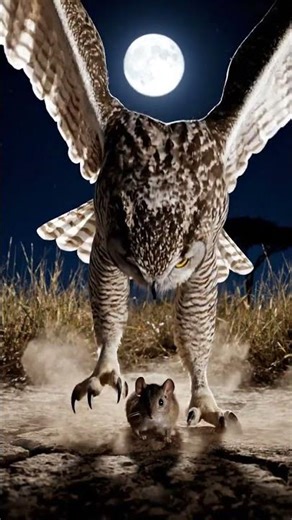 Owl Catching Mouse at Night! 🦉🐭