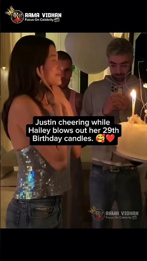 Justin’s Reaction to Hailey’s 29th Birthday ✨🤩 #justinbieber #hailey #shortsfeed #celebrities