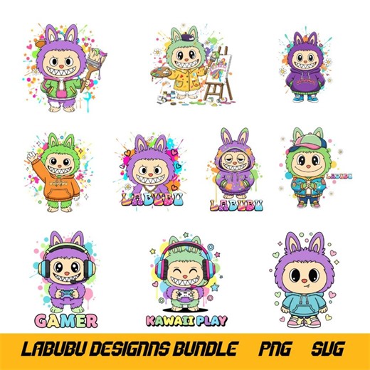 Labubu Monster Art Png | Cartoon Character Illustration | Labubu Svg Cut File | Digital Download | Kids Crafts & Gifts - Etsy Canada