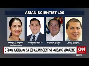 8 Filipino Scientists made it to the 100 Most Outstanding Scientist