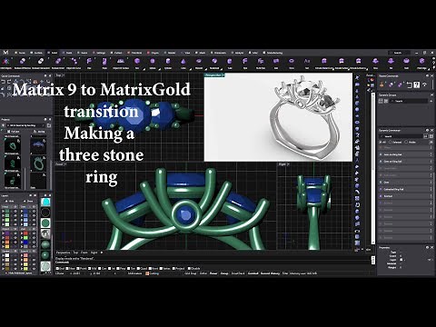 Matrix to MatrixGold Making a three stone ring