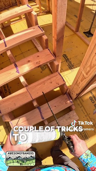 Stiff 2x8 Stair Risers Installation with Advantech Subfloor Adhesive