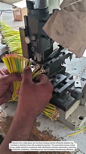 High-Speed Wire Terminal Crimping Machine | Amazing Cable Assembly Process