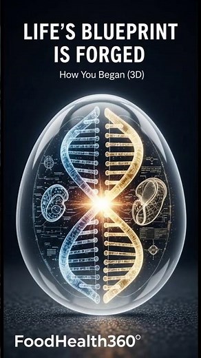 The Genetic Merge: 3D Guide to Fertilization (Ep 5) | FoodHealth360 #Shorts