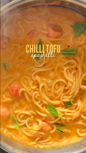 Chilli Tofu Spaghetti | Low Cal | High Protein 🍝🍅🌶️
