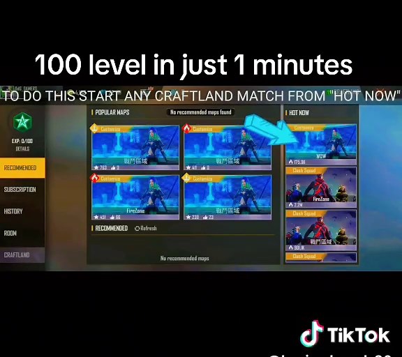 Sube de nivel 100 en solo 1 minuto