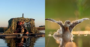 Photographing Birds in the Water from a Custom Floating Hide
