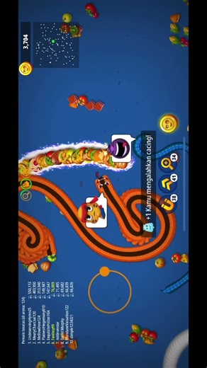 Petak cacing #wormszone #cacingbesar #games #paritcacing #gaming #gameplay #funny #snake