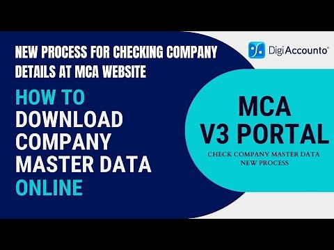 How to Download Company Master Data | Check Company Details at MCA V3 Portal | Company Master Data