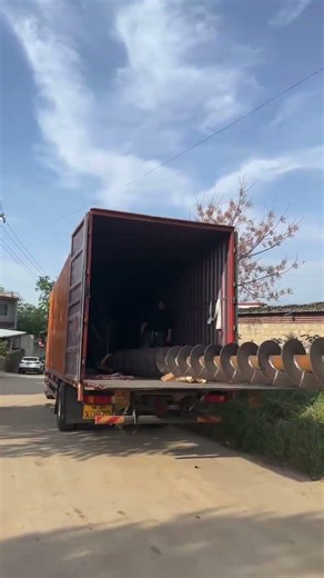 Heavy Spiral Auger Drill Container | Industrial Equipment Export #machinerychannel #excavatorauger