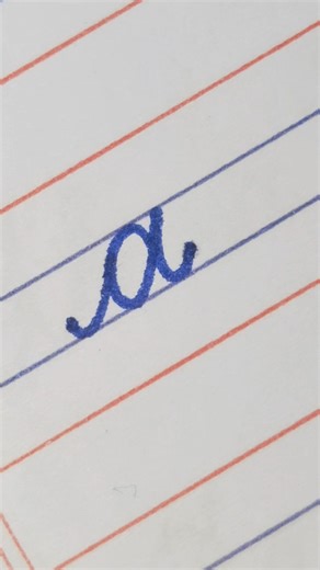 How To Write Small "a" In Cursive Writing. #art #calligraphy #new #aesthetic #shorts #song #nasheed