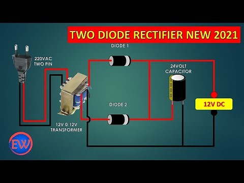 How can make two diodes rectifier? #rectifier #diode Why two diodes are used in full wave rectifier?