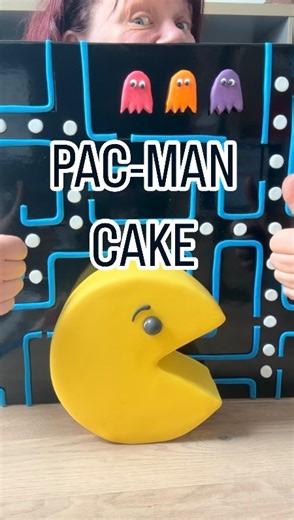 7.3K views · 24 reactions | Who remembers PAC-MAN ? Loved making this stand up version for "retro month" and couldn't resist making a back board for it too. I think this new kit will be so versatile , as it can also be made as a "complete round" for other cakes . there's been some amazing suggestions in the group for what they would make with it. what would you make? #retro #dinkydoodleretro #pacman #80s #retrocomputing | Dawn Butler - Dinkydoodle | Facebook