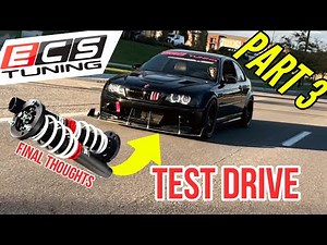 Road testing our ECS Tuning coil overs - BMW e46 m3 custom steering wheel give away announcement