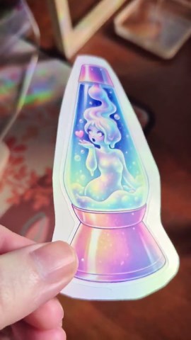 Fantasy Girl Sticker Retro Lava Lamp Inspired Monster Girl Vinyl - Etsy