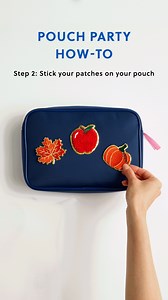 Here’s a step-by-step! How to add patches to your pouch. #jcrewfactory #fyp | J.Crew Factory