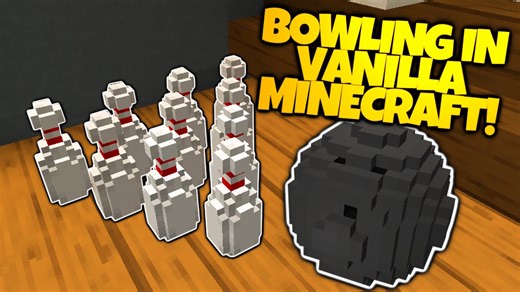 Minecraft | BOWLING IN VANILLA MINECRAFT | No Mods Needed! (Minecraft Redstone)
