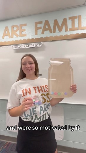 Reward Jar for Students, MagneticBulletin Board Good Behavior Incentive Jar,Classroom Management Tool Reward Chart Lovely Reward Jar for Students