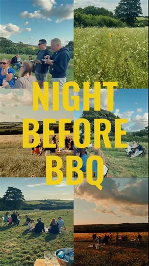 At Launcells Barton, the night before your wedding isn’t just an arrival - it’s an experience. Our Sunset BBQ Welcome Event is an optional add-on, designed to bring everyone together in a relaxed, beautiful setting. As guests arrive, our team takes care of everything: staffing, cosy blankets, glowing lanterns, and drinks — all ready for you to simply soak it in. You and your guests will enjoy your own private corner of the rolling Cornish countryside, nestled in a mowed-out section set within th