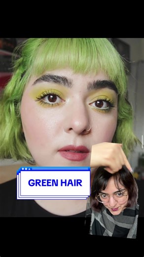Replying to @Moss Green hair Laura existed before I started making animanga content. It was a look. 💚😌 #greenhair #hairtalk