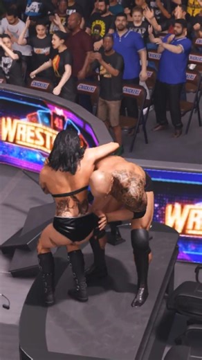 Rhea Ripley vs The Rock Announce Table Finisher #rhearipley #therock #wwe2k25