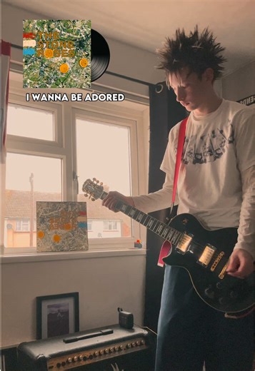 I wanna be adored - Stone roses. First time recording through my computer so if it sounds off probably was because of my recording settings. #fyp #stoneroses #ripmani #guitar #viral