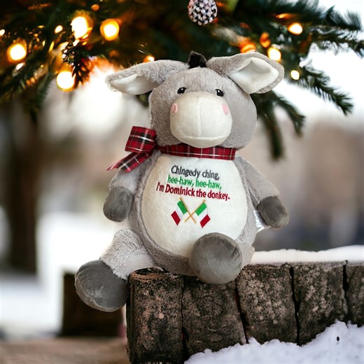 Dominick the Donkey Plush: Christmas Keepsake With Voice Recorder - Etsy