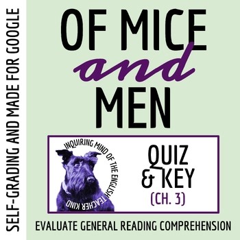 Of Mice and Men Chapter 3 Quiz and Key | American Literature | Self-Grading