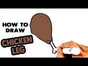 how to Draw a Chicken Leg - Food - Simple Step by Step Drawing for Beginners How to Draw Easy Things