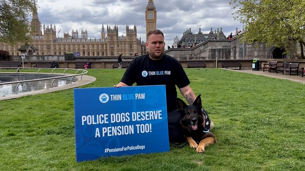 RAW VIDEO: Rovers Demand Return! Police Dogs March On Parliament To Call For Pensions