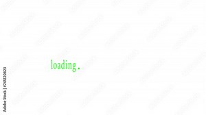 Sky Blue color loading text animation on the white background. 4K video loader motion graphic. Loading screen. loading animation waiting for loading bar animation.
