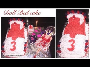 Doll cake recipe | How to make doll cake | Kids birthday cake | Bed cake recipe | whipped cream