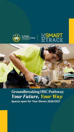 Your Future - Your Way. Places available for our groundbreaking HSC pathway program, HSC SmartTrack for 2026/2027 at our college. Join us in Year Ten to be ready for Years Eleven and Twelve. 🎓 https://www.spcc.nsw.edu.au/schools/colleges/gosford/about/educational-pathways/hsc-smarttrack | St Philip's Christian College Gosford