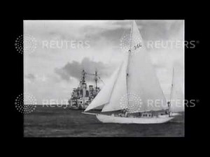 1947 Yachts sail at Cowes Week regatta