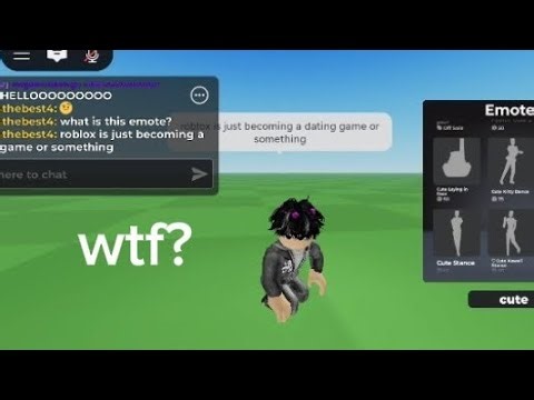 Looking at two sus and cringy emotes on Roblox