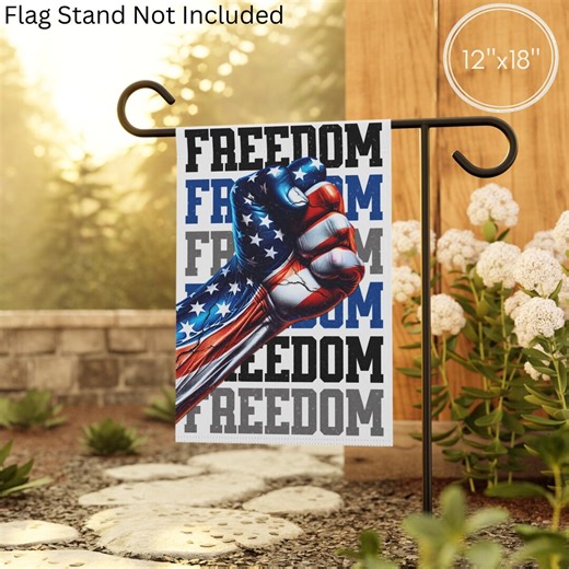 USA Freedom Garden Flag | Patriotic Outdoor Decor - Etsy