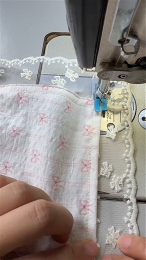 Easy Lace Attachment Sewing Tutorial | Neat Edging & Trim Hack 🧵✨