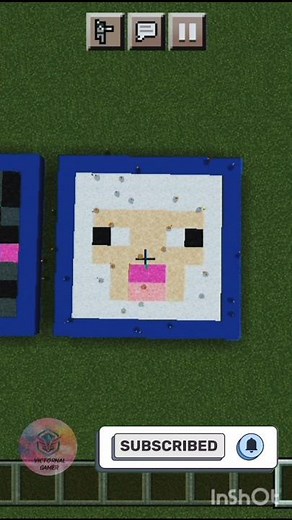 Pixel art of sheep face 💕✌✨ #minecraftshorts #@victornal gamer 3.0
