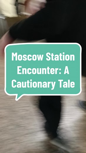 This video recounts my recent experience at Savelovskaya Station in Moscow, around 3:00 PM. Earlier, at noon, I disembarked from the train in a rush to meet my friend Diana, who I had planned to meet. Suddenly, a young man bumped into me from behind, speaking in Russian. After the collision, he briskly walked ahead, glancing back at me, perhaps signaling or apologizing – I couldn't discern. As an Indonesian, I waved in response, indicating no hard feelings. Then, as he reached the escalator, he 
