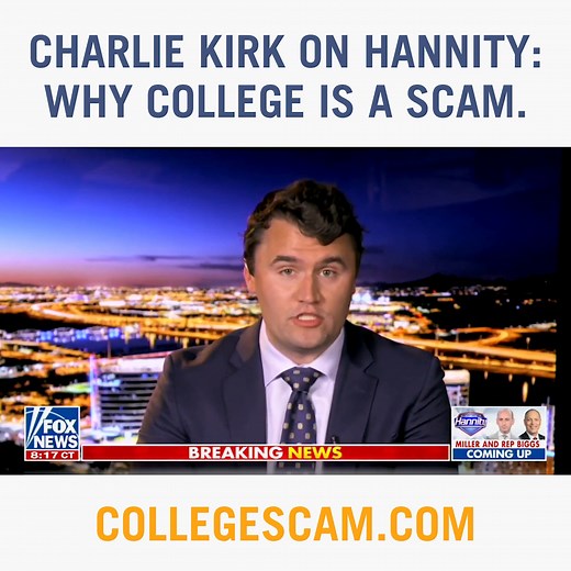 62K views · 399 reactions | The great Charlie Kirk appeared on HANNITY to talk about THE COLLEGE SCAM, available now at COLLEGESCAM.com! | Winning Team Publishing | Facebook