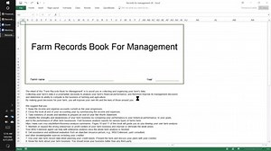 Downloading or printing the Farm Records Book for Management