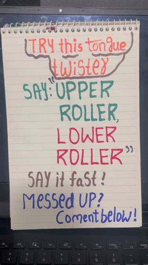 Try this Tongue Twister : Upper Roller vs Lower Roller! 😜 challenge,99% fails.#trending