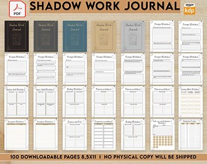 Shadow Work Journal With 100 Pages Prompts, Inner Child, Self Discovery, Spiritual Printables PDF Workbook, Shadow Work KDP 8.5x11" - Etsy