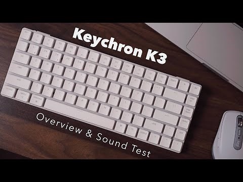 The Best Low Profile Keyboard for your MacBook Pro | Keychron K3 White