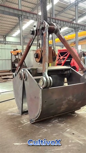 🏗️⚙️ Demonstrating Clamshell Crane Grab Bucket Opening Closing Mechanism