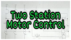 Two Station Motor Control wiring. Actual sample: https://tinyurl.com/Trev2stationMotorControl Pressing any one of the two start push button will complete the current flow L1, O.L. (95-96), stop push button station 1. Stop push button station 2, contacts (3-4) of either any one of the start push buttons at station 1 or 2, contactor C to line L2. This will energize contactor C and cause the motor M to run. Pressing the stop push button either at station 1 or station 2 will de- energized contactor 