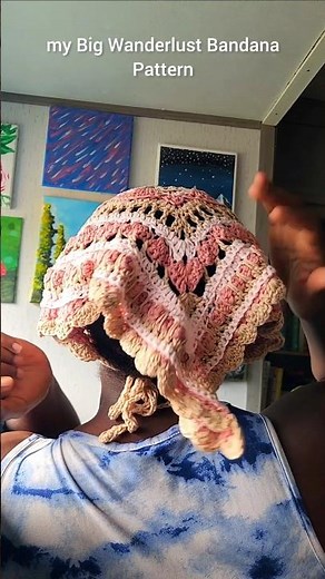 🌬 The BIG WANDERLUST Bandana Crochet Pattern is better than ever ✨️ #crochet #bandana #pattern