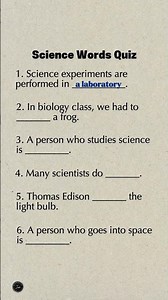 Science Vocabulary Quiz | Laboratory, Scientist, Astronaut | Learn Common Science Words!!!